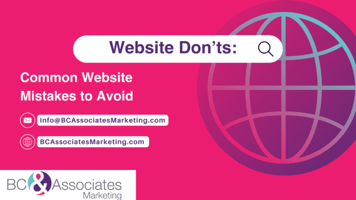 Website Don’ts. Avoide these common website mistakes