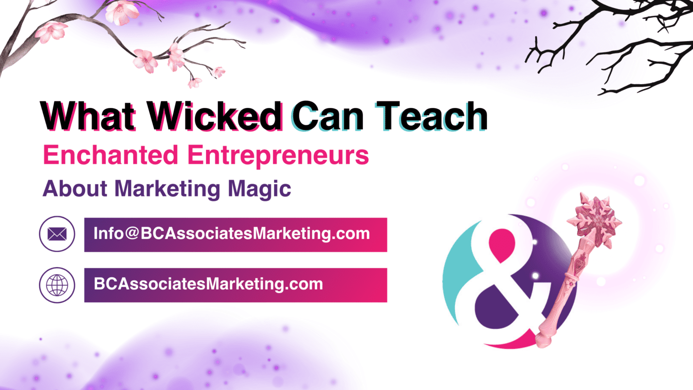 Illustration of Elphaba and Glinda showcasing branding lessons for entrepreneurs.